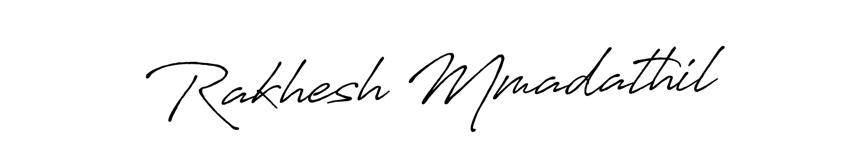 Make a beautiful signature design for name Rakhesh Mmadathil. With this signature (Antro_Vectra_Bolder) style, you can create a handwritten signature for free. Rakhesh Mmadathil signature style 7 images and pictures png