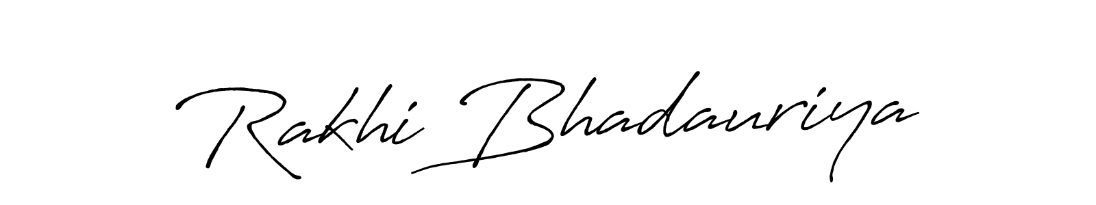 Rakhi Bhadauriya stylish signature style. Best Handwritten Sign (Antro_Vectra_Bolder) for my name. Handwritten Signature Collection Ideas for my name Rakhi Bhadauriya. Rakhi Bhadauriya signature style 7 images and pictures png