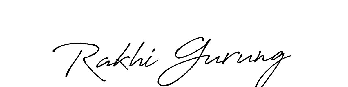 Rakhi Gurung stylish signature style. Best Handwritten Sign (Antro_Vectra_Bolder) for my name. Handwritten Signature Collection Ideas for my name Rakhi Gurung. Rakhi Gurung signature style 7 images and pictures png