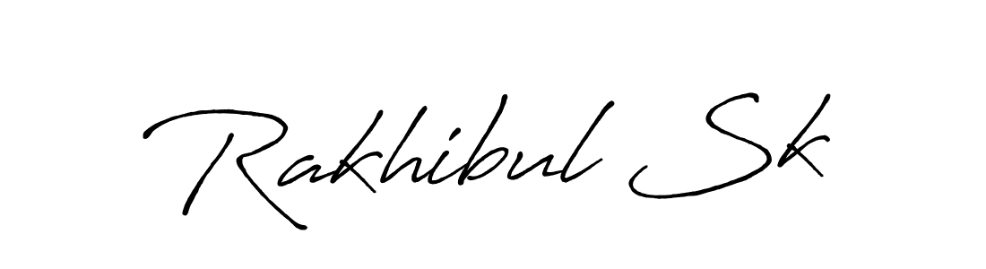 Rakhibul Sk stylish signature style. Best Handwritten Sign (Antro_Vectra_Bolder) for my name. Handwritten Signature Collection Ideas for my name Rakhibul Sk. Rakhibul Sk signature style 7 images and pictures png
