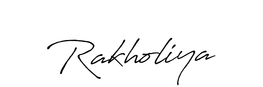 Also we have Rakholiya name is the best signature style. Create professional handwritten signature collection using Antro_Vectra_Bolder autograph style. Rakholiya signature style 7 images and pictures png