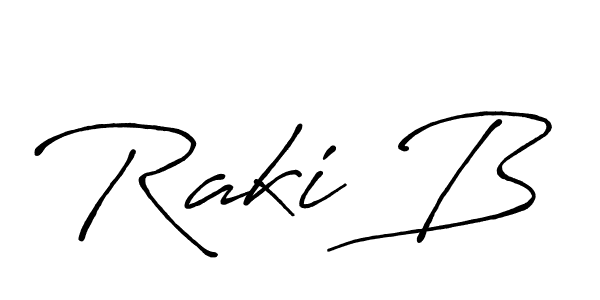 How to make Raki B name signature. Use Antro_Vectra_Bolder style for creating short signs online. This is the latest handwritten sign. Raki B signature style 7 images and pictures png