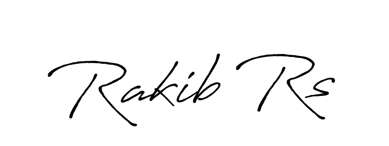 How to make Rakib Rs name signature. Use Antro_Vectra_Bolder style for creating short signs online. This is the latest handwritten sign. Rakib Rs signature style 7 images and pictures png