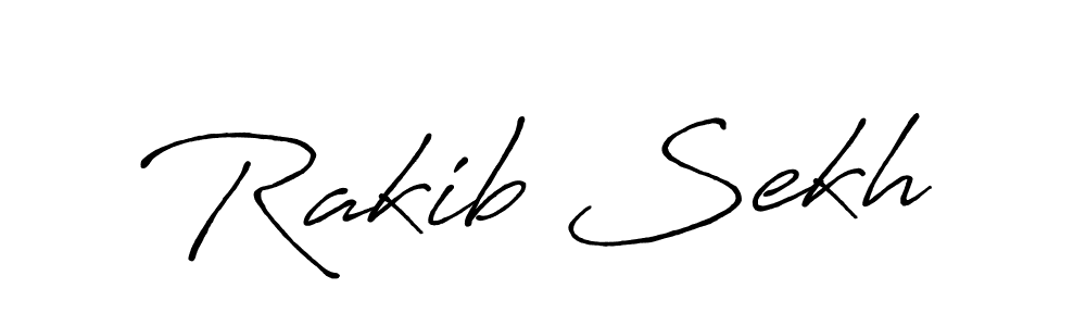 Design your own signature with our free online signature maker. With this signature software, you can create a handwritten (Antro_Vectra_Bolder) signature for name Rakib Sekh. Rakib Sekh signature style 7 images and pictures png