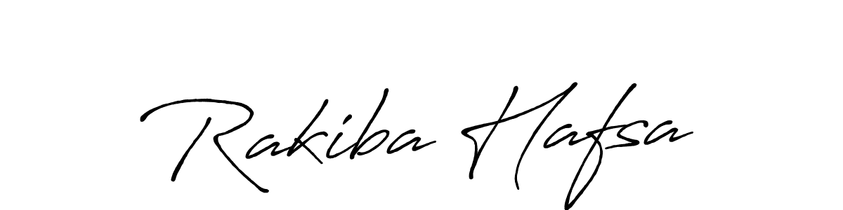 Create a beautiful signature design for name Rakiba Hafsa. With this signature (Antro_Vectra_Bolder) fonts, you can make a handwritten signature for free. Rakiba Hafsa signature style 7 images and pictures png