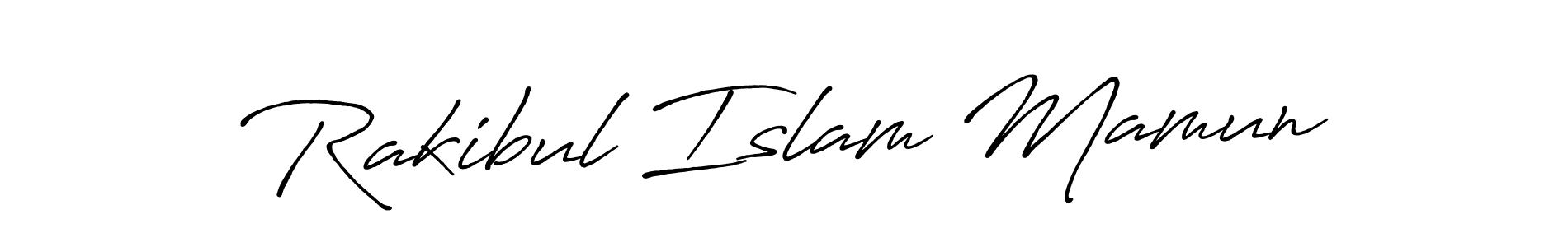 How to make Rakibul Islam Mamun name signature. Use Antro_Vectra_Bolder style for creating short signs online. This is the latest handwritten sign. Rakibul Islam Mamun signature style 7 images and pictures png