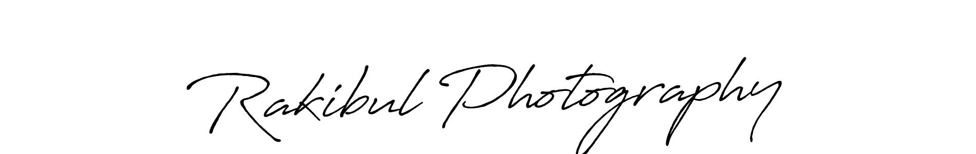 How to make Rakibul Photography name signature. Use Antro_Vectra_Bolder style for creating short signs online. This is the latest handwritten sign. Rakibul Photography signature style 7 images and pictures png