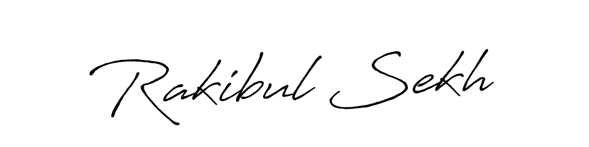 Use a signature maker to create a handwritten signature online. With this signature software, you can design (Antro_Vectra_Bolder) your own signature for name Rakibul Sekh. Rakibul Sekh signature style 7 images and pictures png