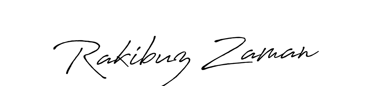 Make a beautiful signature design for name Rakibuz Zaman. With this signature (Antro_Vectra_Bolder) style, you can create a handwritten signature for free. Rakibuz Zaman signature style 7 images and pictures png
