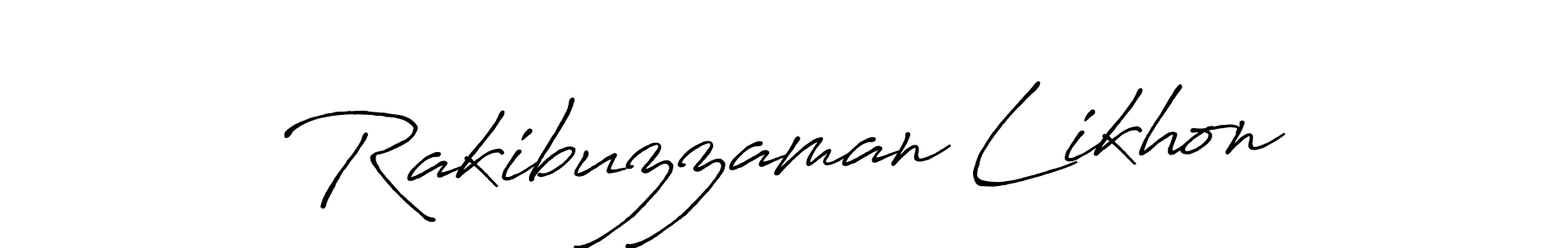 Use a signature maker to create a handwritten signature online. With this signature software, you can design (Antro_Vectra_Bolder) your own signature for name Rakibuzzaman Likhon. Rakibuzzaman Likhon signature style 7 images and pictures png