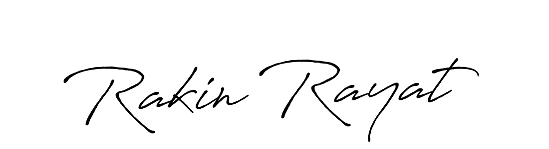 Design your own signature with our free online signature maker. With this signature software, you can create a handwritten (Antro_Vectra_Bolder) signature for name Rakin Rayat. Rakin Rayat signature style 7 images and pictures png