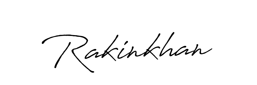 How to make Rakinkhan name signature. Use Antro_Vectra_Bolder style for creating short signs online. This is the latest handwritten sign. Rakinkhan signature style 7 images and pictures png