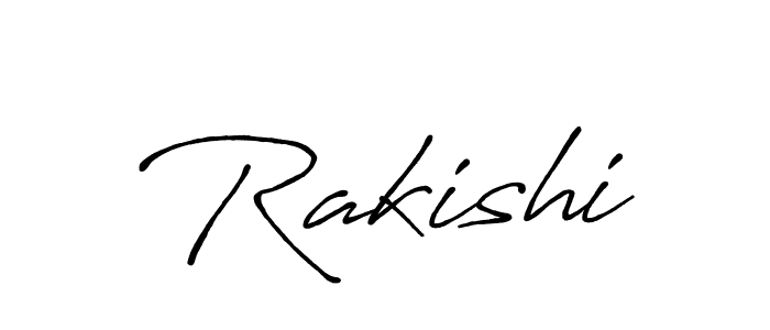 Create a beautiful signature design for name Rakishi. With this signature (Antro_Vectra_Bolder) fonts, you can make a handwritten signature for free. Rakishi signature style 7 images and pictures png