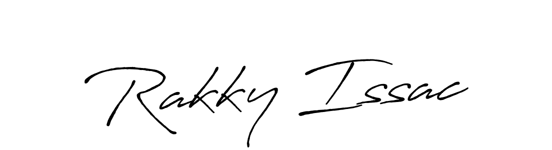 Create a beautiful signature design for name Rakky Issac. With this signature (Antro_Vectra_Bolder) fonts, you can make a handwritten signature for free. Rakky Issac signature style 7 images and pictures png
