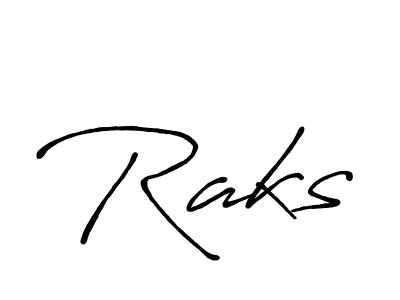 The best way (Antro_Vectra_Bolder) to make a short signature is to pick only two or three words in your name. The name Raks include a total of six letters. For converting this name. Raks signature style 7 images and pictures png