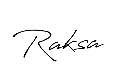 Also we have Raksa name is the best signature style. Create professional handwritten signature collection using Antro_Vectra_Bolder autograph style. Raksa signature style 7 images and pictures png
