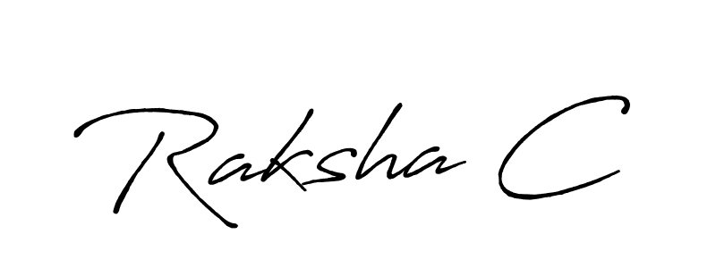 Make a beautiful signature design for name Raksha C. Use this online signature maker to create a handwritten signature for free. Raksha C signature style 7 images and pictures png