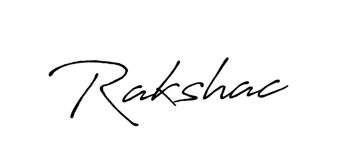 Use a signature maker to create a handwritten signature online. With this signature software, you can design (Antro_Vectra_Bolder) your own signature for name Rakshac. Rakshac signature style 7 images and pictures png