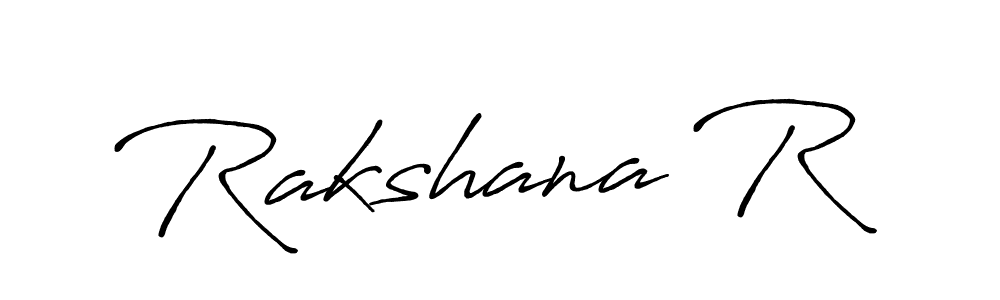 Antro_Vectra_Bolder is a professional signature style that is perfect for those who want to add a touch of class to their signature. It is also a great choice for those who want to make their signature more unique. Get Rakshana R name to fancy signature for free. Rakshana R signature style 7 images and pictures png