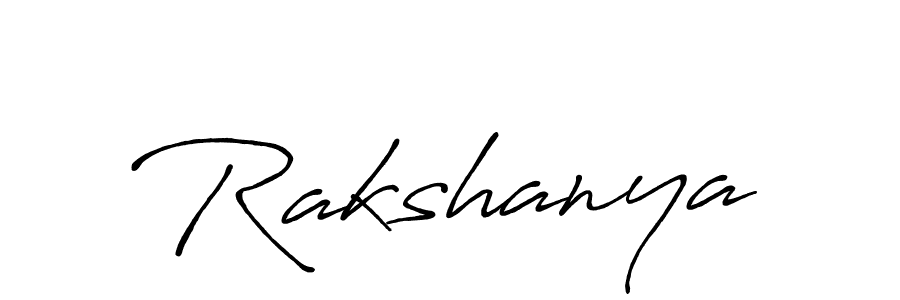Create a beautiful signature design for name Rakshanya. With this signature (Antro_Vectra_Bolder) fonts, you can make a handwritten signature for free. Rakshanya signature style 7 images and pictures png