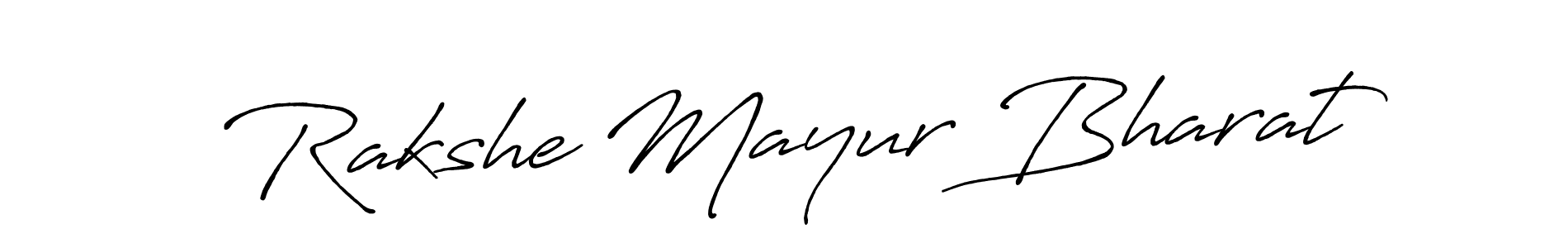 The best way (Antro_Vectra_Bolder) to make a short signature is to pick only two or three words in your name. The name Rakshe Mayur Bharat include a total of six letters. For converting this name. Rakshe Mayur Bharat signature style 7 images and pictures png