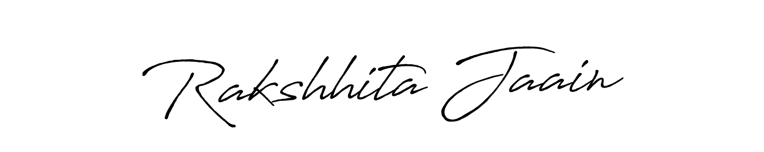 Also we have Rakshhita Jaain name is the best signature style. Create professional handwritten signature collection using Antro_Vectra_Bolder autograph style. Rakshhita Jaain signature style 7 images and pictures png