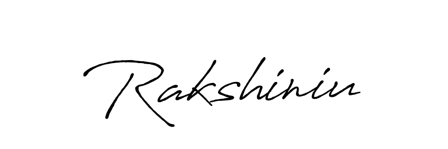 How to make Rakshiniu signature? Antro_Vectra_Bolder is a professional autograph style. Create handwritten signature for Rakshiniu name. Rakshiniu signature style 7 images and pictures png