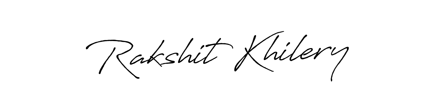 Create a beautiful signature design for name Rakshit Khilery. With this signature (Antro_Vectra_Bolder) fonts, you can make a handwritten signature for free. Rakshit Khilery signature style 7 images and pictures png