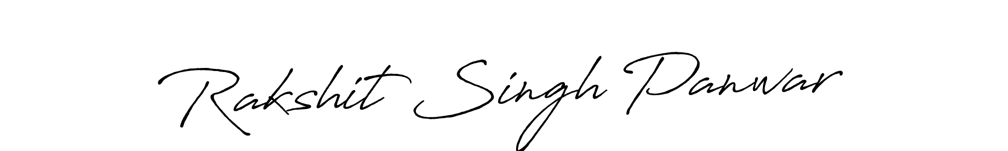 How to make Rakshit Singh Panwar name signature. Use Antro_Vectra_Bolder style for creating short signs online. This is the latest handwritten sign. Rakshit Singh Panwar signature style 7 images and pictures png