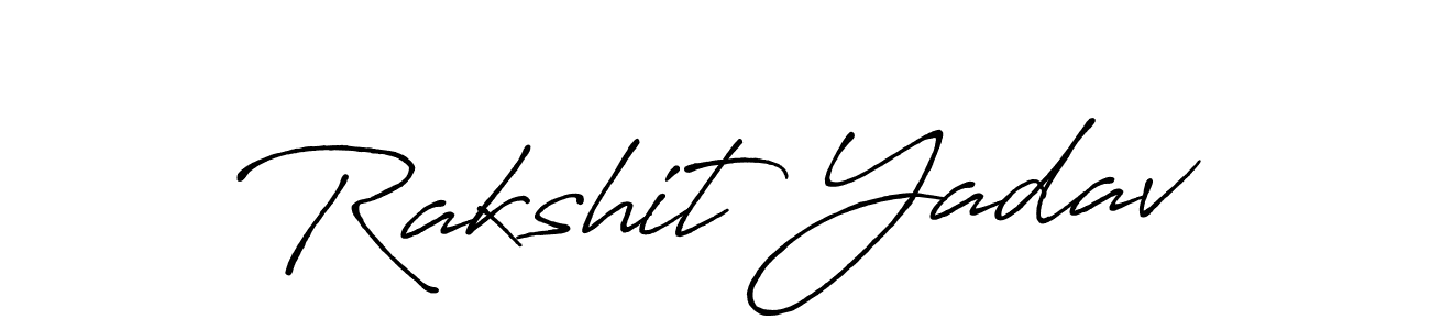 Rakshit Yadav stylish signature style. Best Handwritten Sign (Antro_Vectra_Bolder) for my name. Handwritten Signature Collection Ideas for my name Rakshit Yadav. Rakshit Yadav signature style 7 images and pictures png