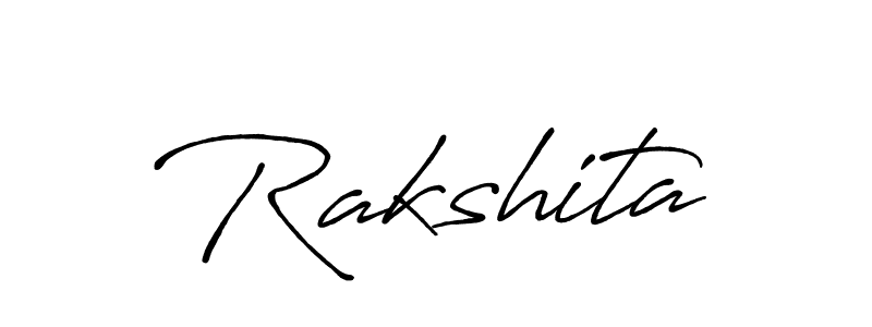 Rakshita stylish signature style. Best Handwritten Sign (Antro_Vectra_Bolder) for my name. Handwritten Signature Collection Ideas for my name Rakshita. Rakshita signature style 7 images and pictures png