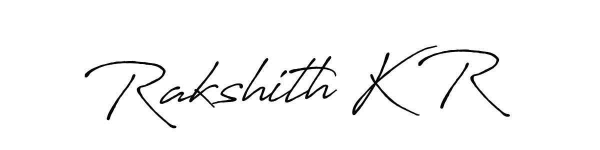 Also we have Rakshith K R name is the best signature style. Create professional handwritten signature collection using Antro_Vectra_Bolder autograph style. Rakshith K R signature style 7 images and pictures png