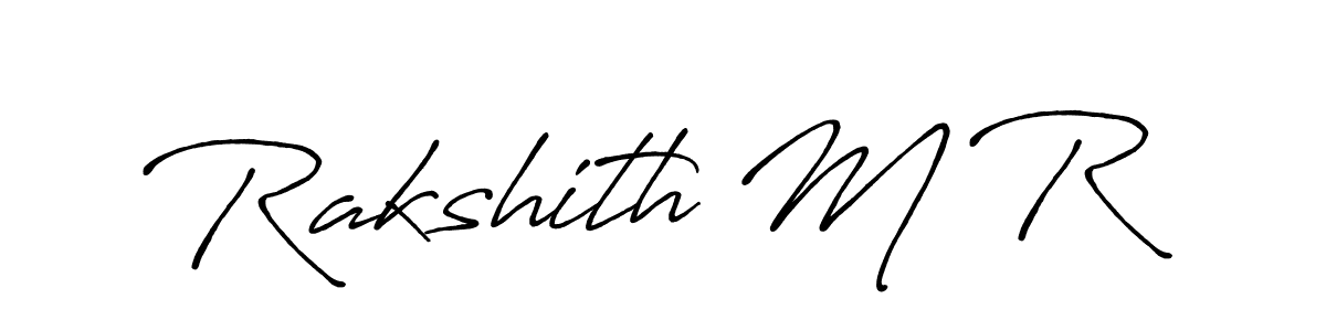 Design your own signature with our free online signature maker. With this signature software, you can create a handwritten (Antro_Vectra_Bolder) signature for name Rakshith M R. Rakshith M R signature style 7 images and pictures png