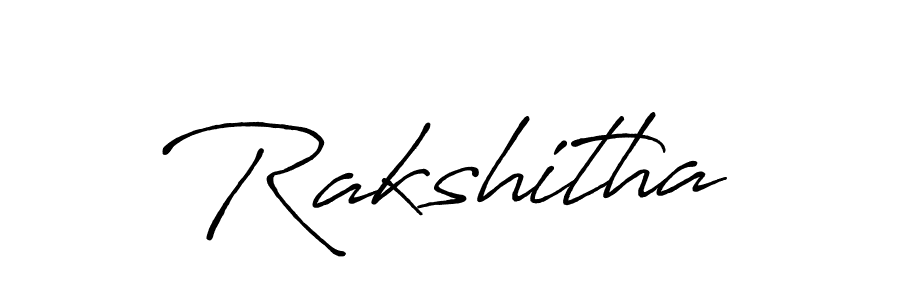 Create a beautiful signature design for name Rakshitha. With this signature (Antro_Vectra_Bolder) fonts, you can make a handwritten signature for free. Rakshitha signature style 7 images and pictures png