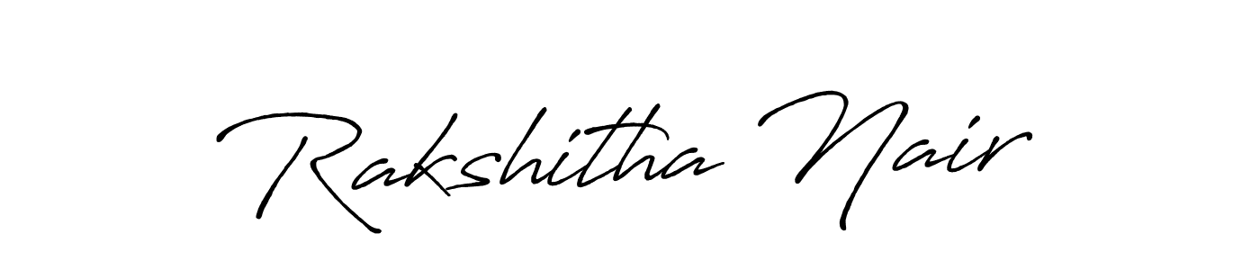 How to Draw Rakshitha Nair signature style? Antro_Vectra_Bolder is a latest design signature styles for name Rakshitha Nair. Rakshitha Nair signature style 7 images and pictures png