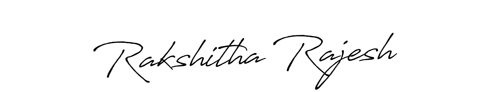 Also You can easily find your signature by using the search form. We will create Rakshitha Rajesh name handwritten signature images for you free of cost using Antro_Vectra_Bolder sign style. Rakshitha Rajesh signature style 7 images and pictures png