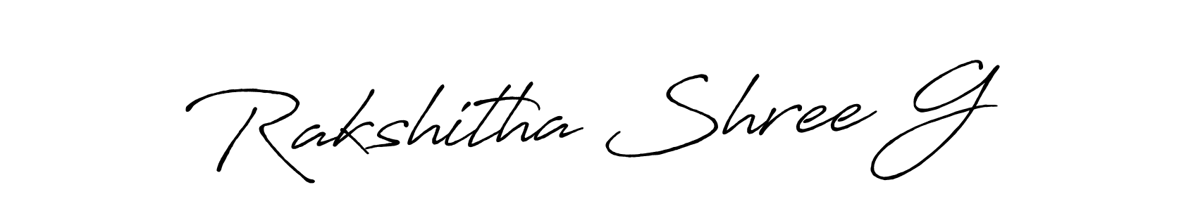 Design your own signature with our free online signature maker. With this signature software, you can create a handwritten (Antro_Vectra_Bolder) signature for name Rakshitha Shree G. Rakshitha Shree G signature style 7 images and pictures png