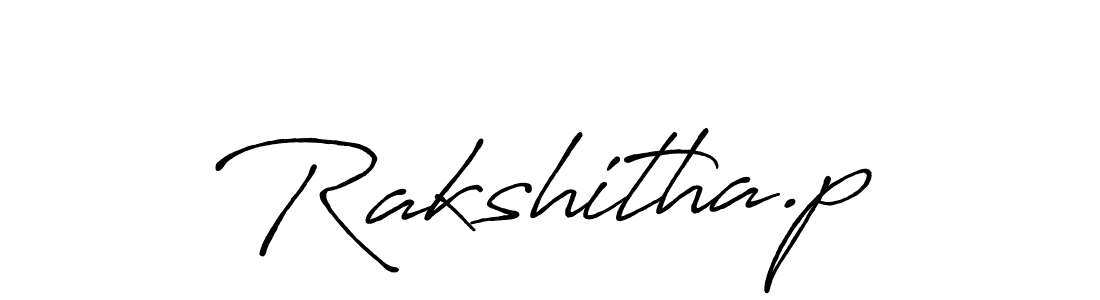 How to make Rakshitha.p signature? Antro_Vectra_Bolder is a professional autograph style. Create handwritten signature for Rakshitha.p name. Rakshitha.p signature style 7 images and pictures png