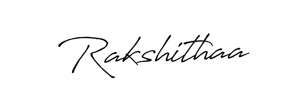 Design your own signature with our free online signature maker. With this signature software, you can create a handwritten (Antro_Vectra_Bolder) signature for name Rakshithaa. Rakshithaa signature style 7 images and pictures png