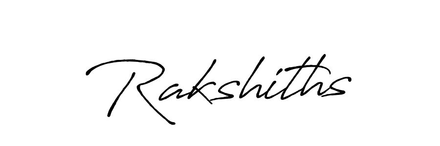 Also we have Rakshiths name is the best signature style. Create professional handwritten signature collection using Antro_Vectra_Bolder autograph style. Rakshiths signature style 7 images and pictures png
