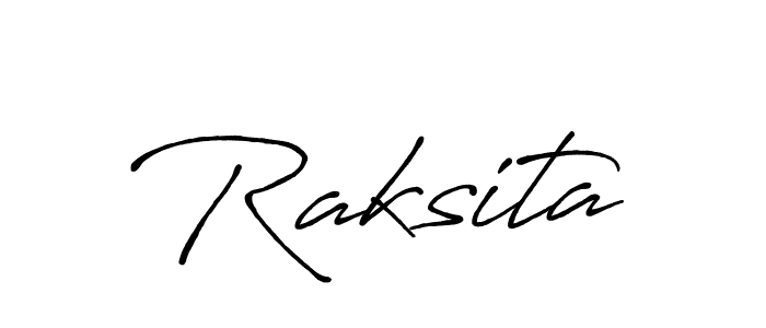 Make a beautiful signature design for name Raksita. With this signature (Antro_Vectra_Bolder) style, you can create a handwritten signature for free. Raksita signature style 7 images and pictures png