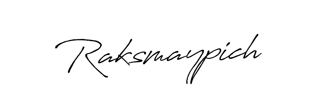 Design your own signature with our free online signature maker. With this signature software, you can create a handwritten (Antro_Vectra_Bolder) signature for name Raksmaypich. Raksmaypich signature style 7 images and pictures png