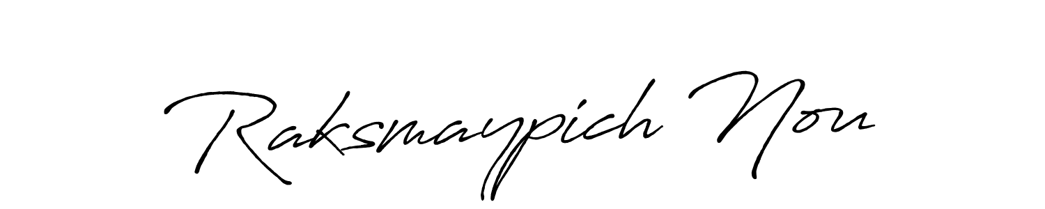 This is the best signature style for the Raksmaypich Nou name. Also you like these signature font (Antro_Vectra_Bolder). Mix name signature. Raksmaypich Nou signature style 7 images and pictures png