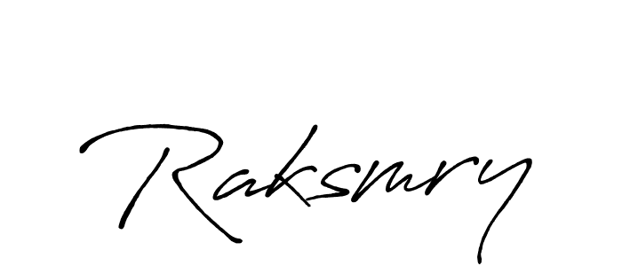 How to make Raksmry signature? Antro_Vectra_Bolder is a professional autograph style. Create handwritten signature for Raksmry name. Raksmry signature style 7 images and pictures png