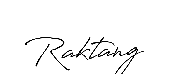 How to make Raktang name signature. Use Antro_Vectra_Bolder style for creating short signs online. This is the latest handwritten sign. Raktang signature style 7 images and pictures png