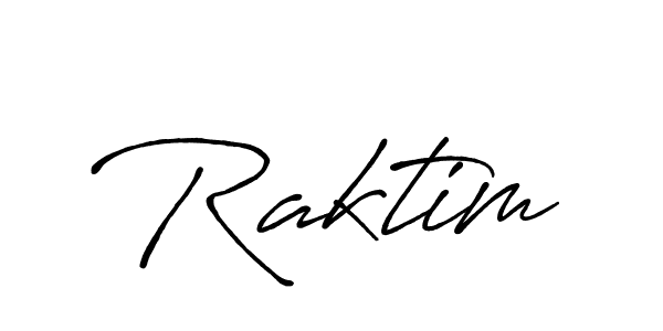 Design your own signature with our free online signature maker. With this signature software, you can create a handwritten (Antro_Vectra_Bolder) signature for name Raktim. Raktim signature style 7 images and pictures png