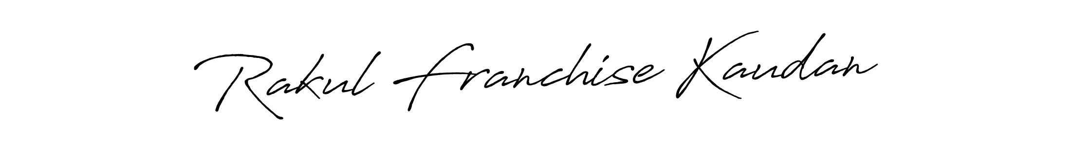 Use a signature maker to create a handwritten signature online. With this signature software, you can design (Antro_Vectra_Bolder) your own signature for name Rakul Franchise Kaudan. Rakul Franchise Kaudan signature style 7 images and pictures png