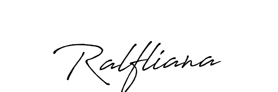Use a signature maker to create a handwritten signature online. With this signature software, you can design (Antro_Vectra_Bolder) your own signature for name Ralfliana. Ralfliana signature style 7 images and pictures png
