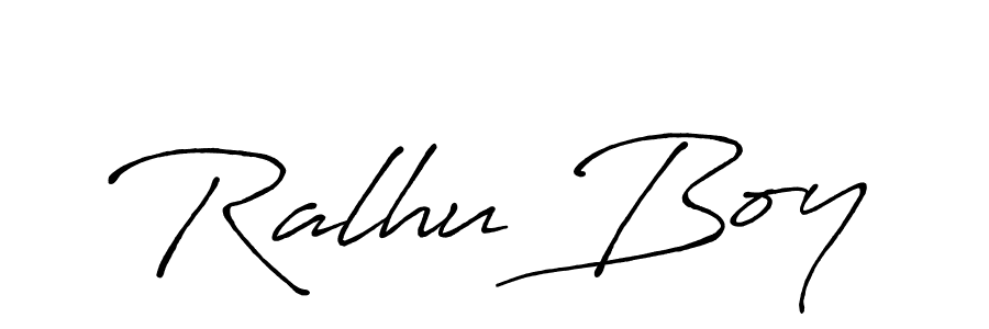 if you are searching for the best signature style for your name Ralhu Boy. so please give up your signature search. here we have designed multiple signature styles  using Antro_Vectra_Bolder. Ralhu Boy signature style 7 images and pictures png