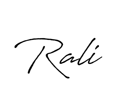 Rali stylish signature style. Best Handwritten Sign (Antro_Vectra_Bolder) for my name. Handwritten Signature Collection Ideas for my name Rali. Rali signature style 7 images and pictures png